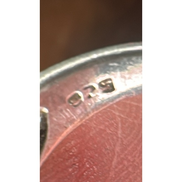 Scroll open work thick domed sterling silver ring band size 7.5 - Picture 6 of 7